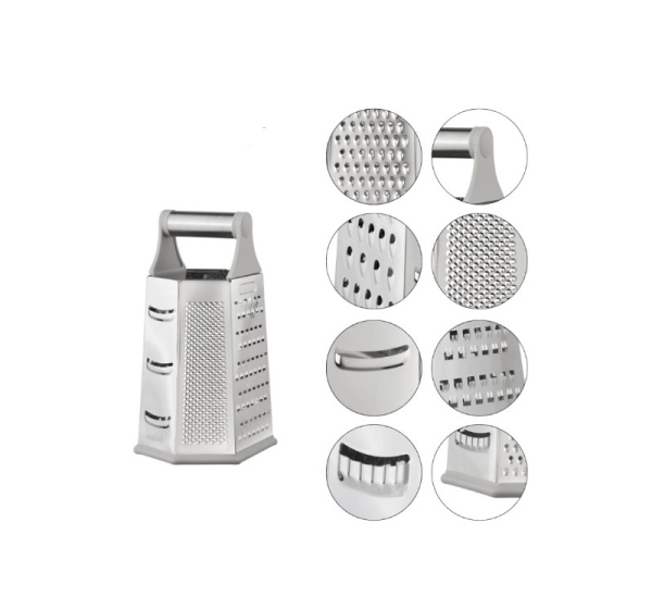 Kinghoff 6-edge grater,  23.5 × 14.5 × 11.5 cm, KH 1991