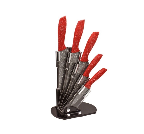 Voltz 55551633A5, Knife Set 5 Pieces, Marble Coating, Steel Blades
