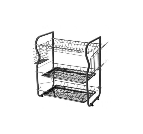Rosberg 55R53000OB dish dryer, 3 levels, 43x24x45 сm., Black