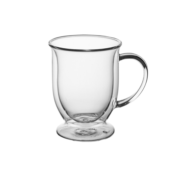 Set of 2 double-wall glass mugs 370 ml, 9014, Kamille