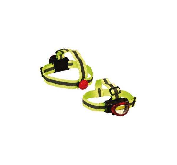 COB headlamp with rear light, red/black, 4003624, Heitech