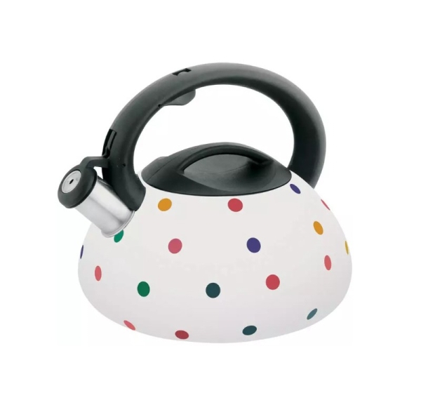 Traditional 3 l kettle, white with dots, Klausberg, KB 7074