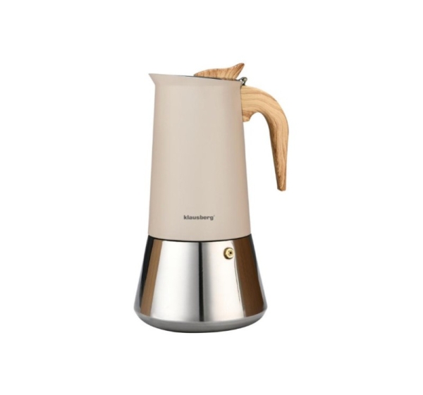 Espresso Coffee Maker, Stainless Steel, for 12 Cups, Black/Silver, Klausberg, KB 7997