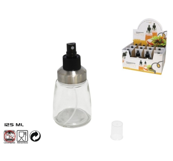 Бутылка для уксуса 125 мл с распылителем, 13 × 6 × 6 см, KITCHEN&GO