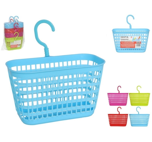 Multi-Purpose Basket With Hook, 11 X 19 X 9 Cm