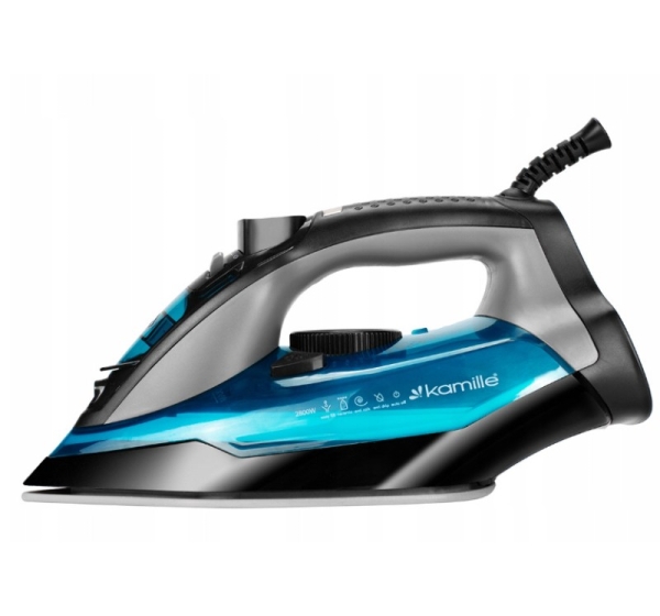 Утюг, 2800W, синий, 350ml 6712, KAMILLE