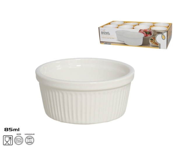 Bowl, tampered porcelain, 3,5 X 8 X 8 Cm, KITCHEN&GO