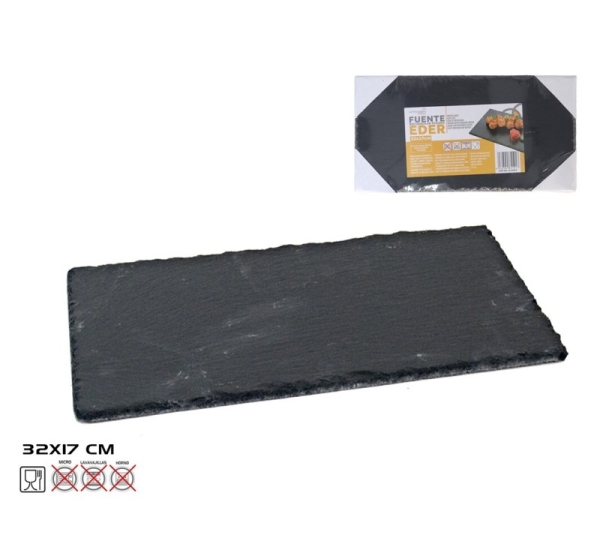 Slate serving plate, 1 X 17 X 32 Cm, KITCHEN&GO