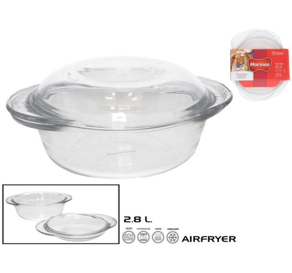Saucepan With Lid 28X22.5X10.5 Cm, MARINEX. Made in Brasil