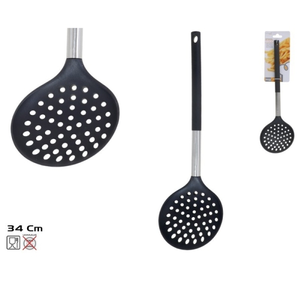 Kitchen Skimmer Black Steel Togo, 34,5 X 10 X 7 Cm, KITCHEN&GO