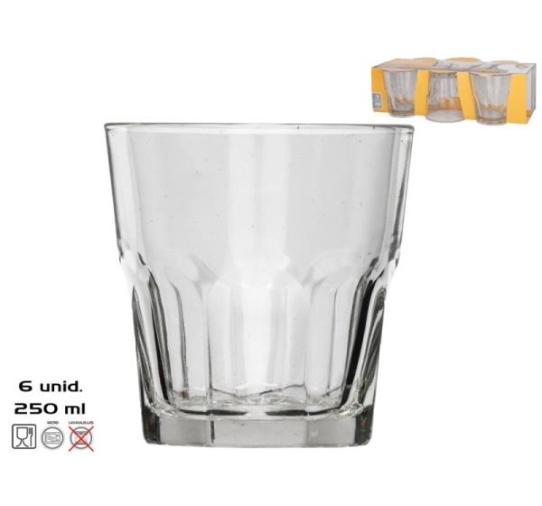 6 gab. Casablanca glāzes 250 ml, 8,5 x 8 x 8 cm, KITCHEN&GO