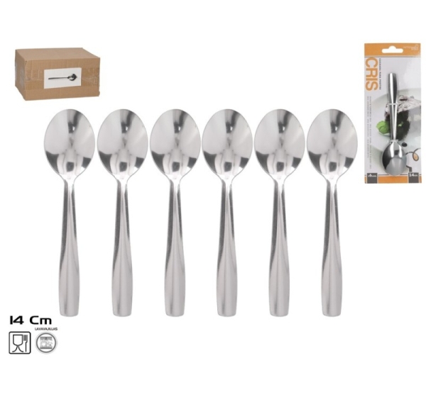 Десертные ложки (6 шт.), 14 x 3,5 см, KITCHEN&GO