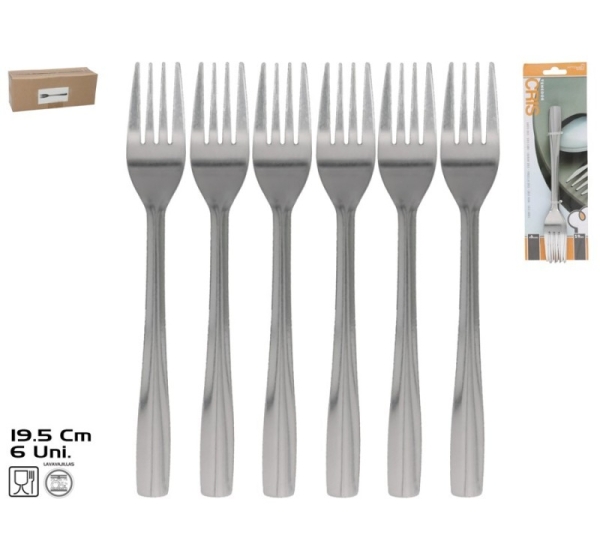 Fork X6, 19.4X2.6Cm, KITCHEN&GO
