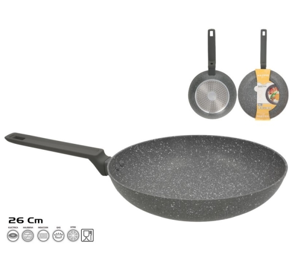 Pan 26 Cm, Granite Effect, 5,2 X 46,5 X 26 Cm, KITCHEN&GO