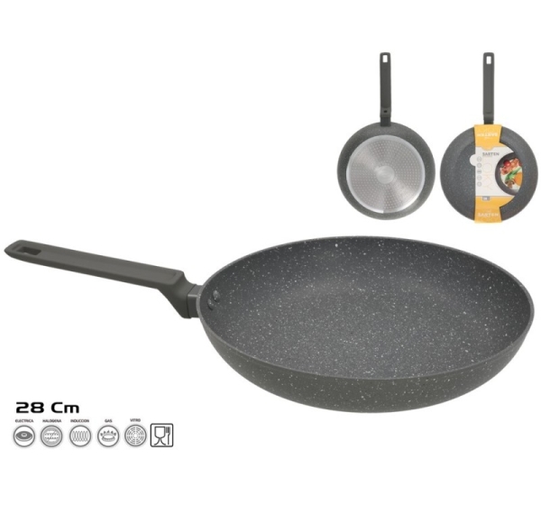 Pan 28 Cm, Granite Effect, 5,6 X 48,5 X 28 Cm, KITCHEN&GO