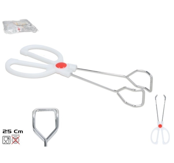 Kitchen Tongs, White, 25 X 8 X 3,5 Cm, KITCHEN&GO