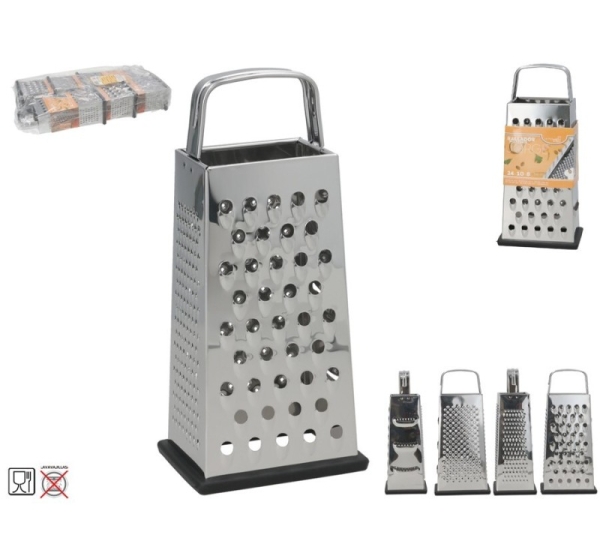 Multipurpose Grater, Steel, 24,5 x 11 x 8,5 cm, KITCHEN&GO
