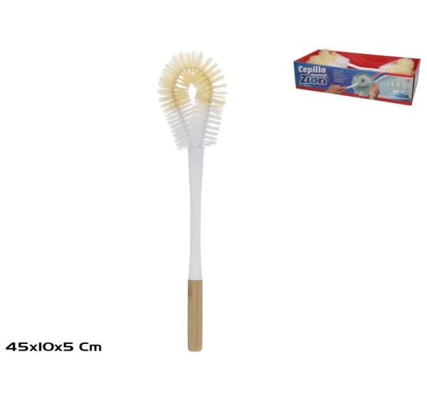 Cleaning Brush with Bamboo Handle, 45 x 10 x 5 cm