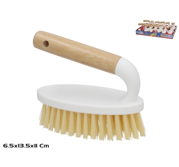 Clothes Brush with Bamboo Handle, 13,5 x 6,5 x 9,5 cm