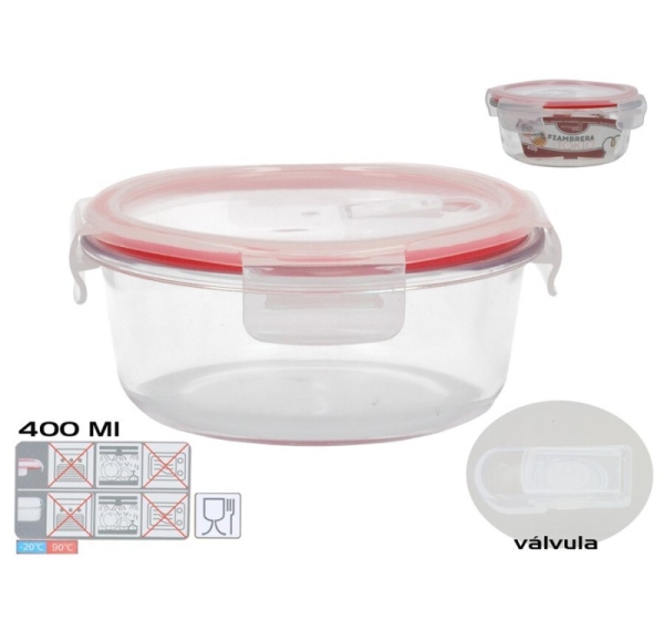 Круглый контейнер для еды 400 мл, 6 x 13,5 x 13,5 см, KITCHEN&GO