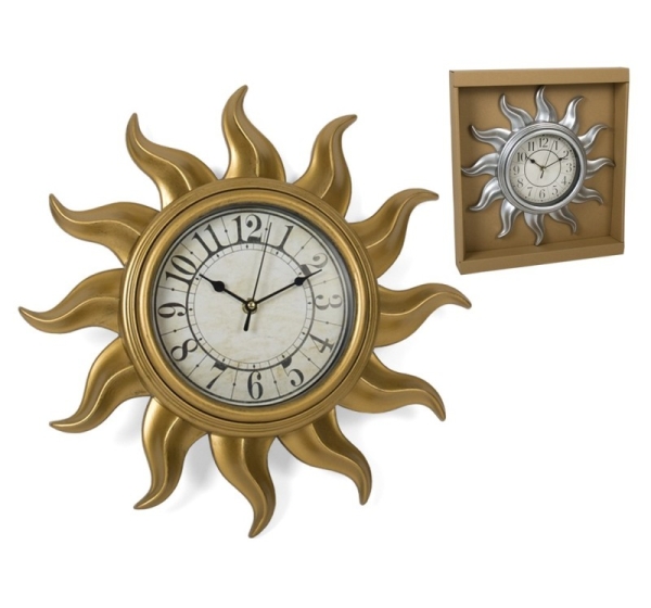 Настенные часы 38 см, 2 вида, 38 x 5 x 38 см, DECORLIFE