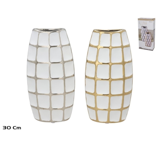 Керамическая ваза 14,5 x 7,5 x 30 см, 2 вида, DECORLIFE