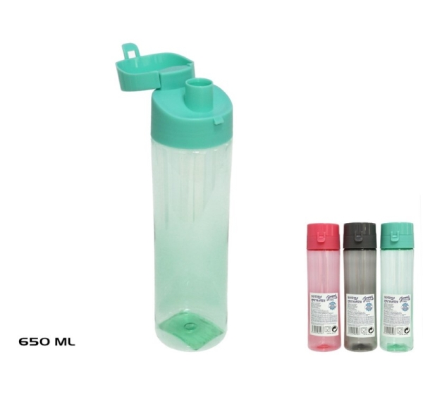 Bottle Lifewater 650 ml 24x6.5 cm, 3 assortment, SUMMER ENJOY