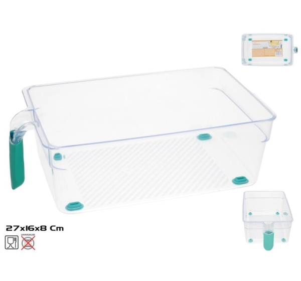 Лоток для хранения с ручкой 27x16x8 см, KITCHEN&GO