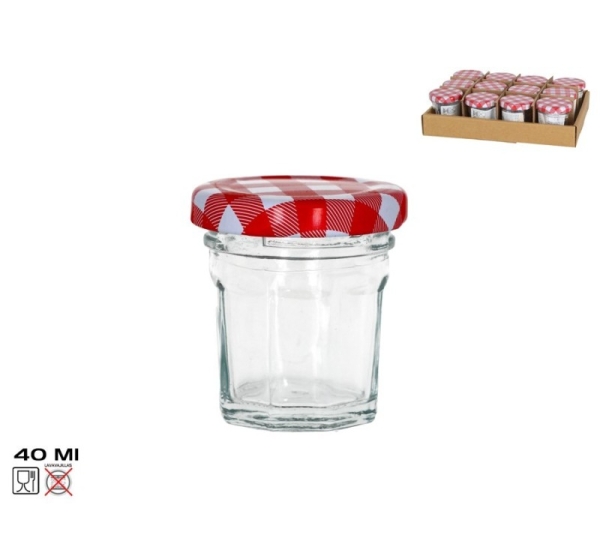 Stikla burka 40 ml, 5x5x5.5 cm, KITCHEN&GO