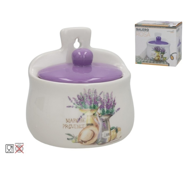 Настенная солонка 390 мл, розовый доломит, 9x12x12,5 см, KITCHEN&GO