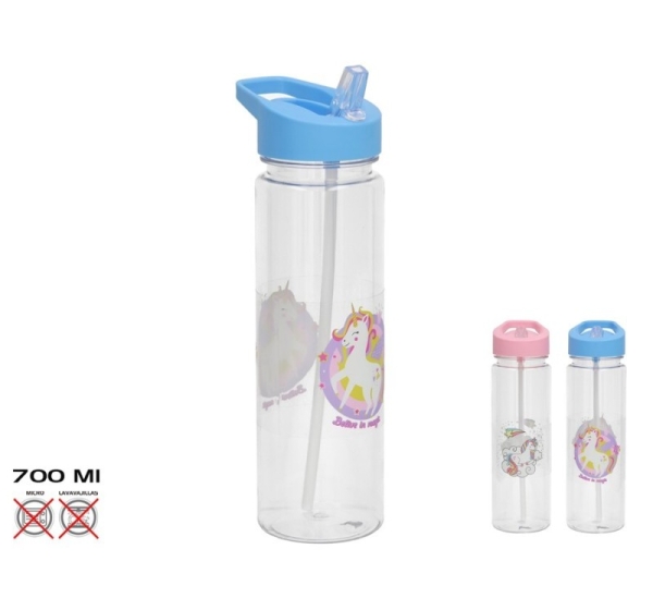 Pudele Fanny 700 ml, 2 dizaini, 7x9x25 cm, SUMMER ENJOY