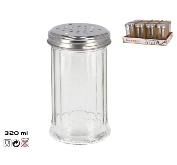 Стеклянный дозатор сахара 32 cl, 0,8x0,8x13 см, KITCHEN&GO