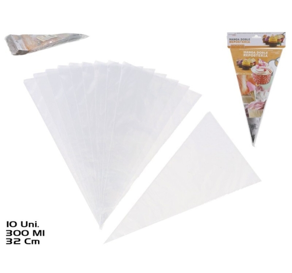 Konditorejas dozatora maisiņi 10gb x 300ml, 36x19x1cm, KITCHEN&GO