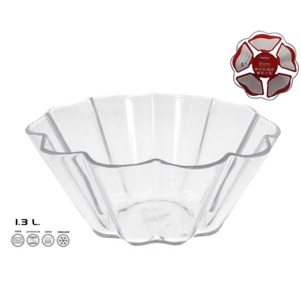 Glass baking dish 21.5x21.5x8.5 cm 1.3 L, MARINEX. Made in Brasil