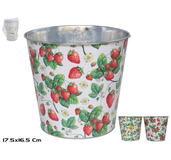 Zinc Plated Bucket 17.5x16.5x13 cm, GARDEN ENJOY