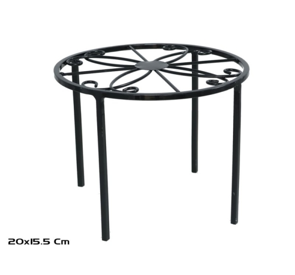 Pot Support 20x15.5 cm Black, GARDEN ENJOY