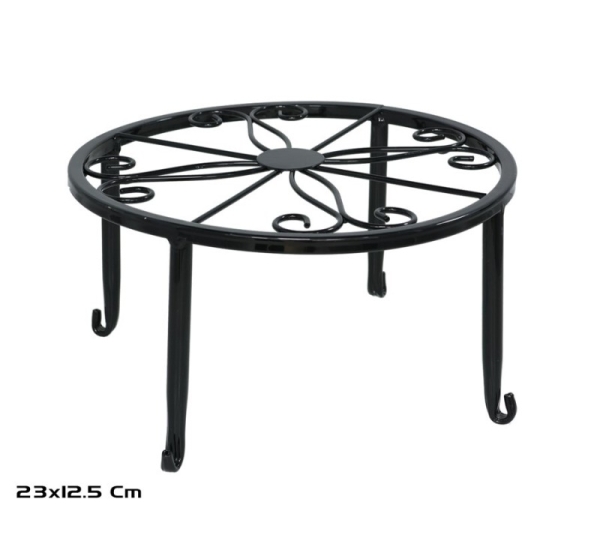 Pot Support, 23x12.5 cm Black, GARDEN ENJOY