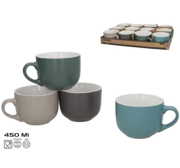 Krūze 450 ml, 4 krāsas, 10,5x14,5x8,5 cm, KITCHEN&GO