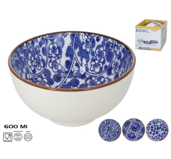 Bowl 11.2 cm, 3 designs, 11.2x11.2x6 cm, KITCHEN&GO