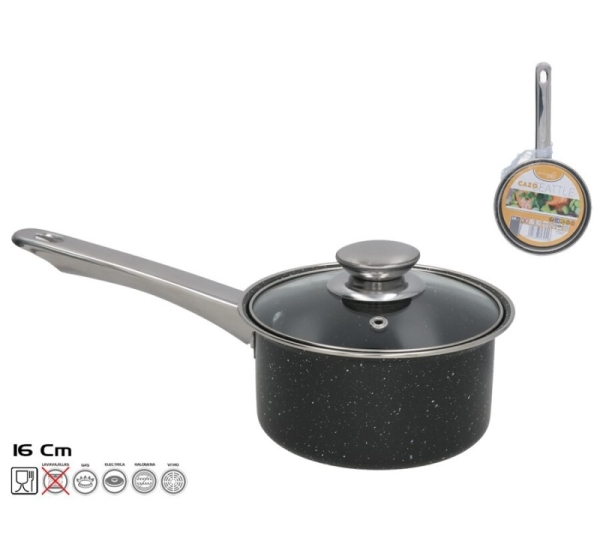 Кастрюля с крышкой 16 см, 16x31,5x11 см, KITCHEN&GO