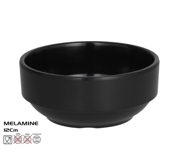 Classic Black Bowl 12x5.4 cm, KITCHEN&GO