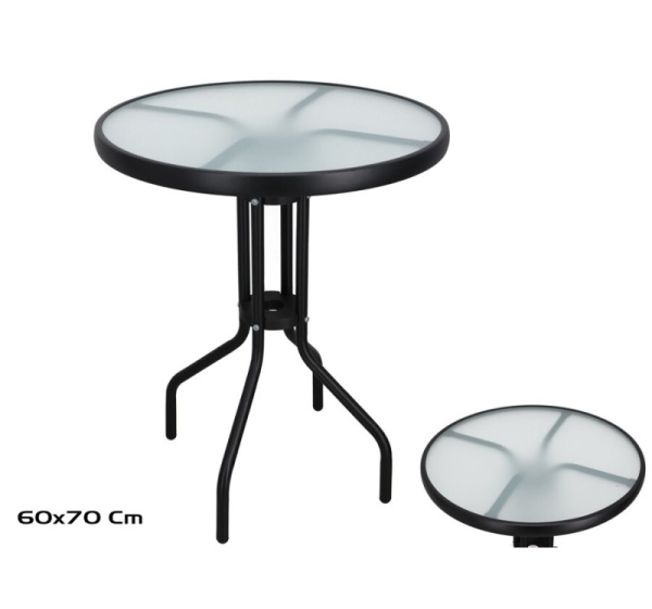 Glass Table 60x60x70 cm, GARDEN ENJOY