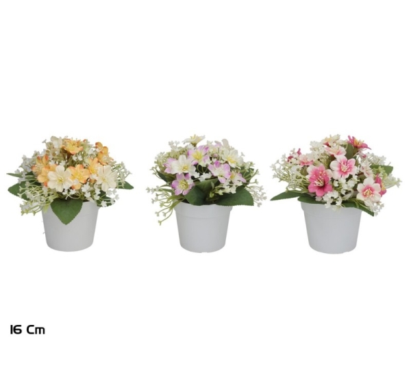 Artificial Wild Flower Pot 16 cm, 16x17x16 cm, LITO