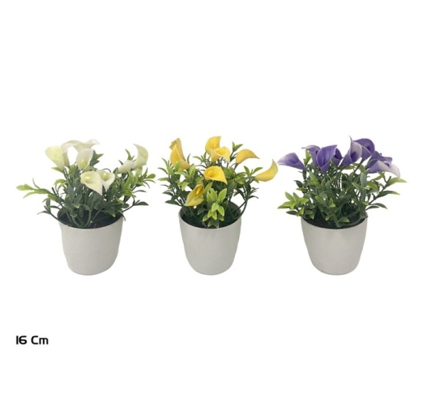 Artificial Calitas Pot 16 cm, 12x12x16 cm, LITO