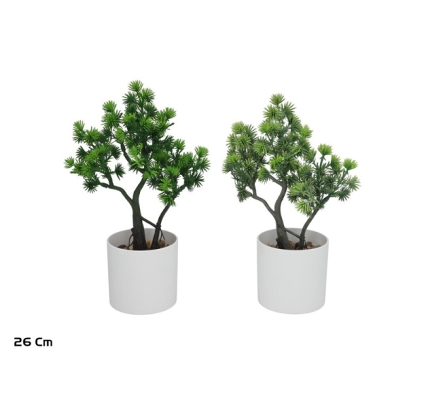 Artificial Cedar Tree Pot 26 cm, 8x15x26 cm, LITO