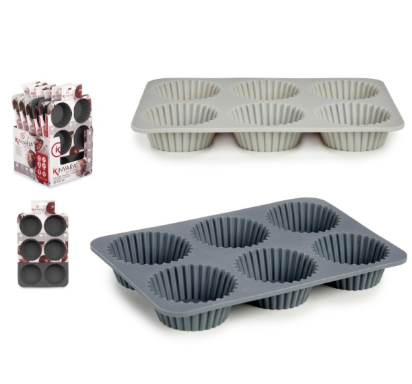Silicone baking form for 6 muffins, 3×25.7×17.5 cm, 76835, Kinvara