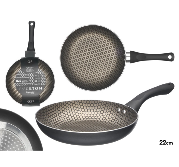 Non-stick induction frying pan, honeycomb panel, 22 cm, 6.5×30×23 cm, 82284, Kinvara