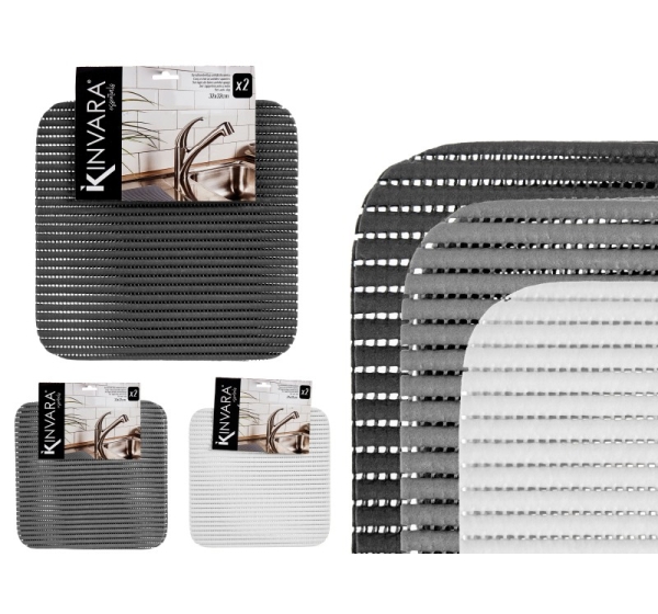 Anti-slip mat, neutral colors, 1×32×32 cm, 91993, Kinvara