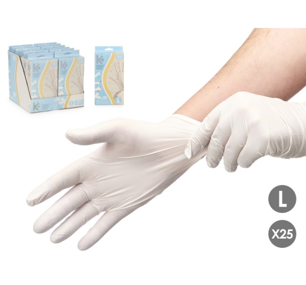 Set of 25 nitrile gloves size L, 59449, Kipit