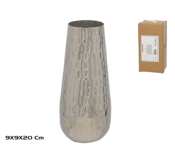 Nickel Decorative Vase, 9 x 9 x 20 cm, DECORLIFE